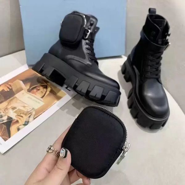 monolith white leather nylon pouch ankle combat boots platform wedges lace-up round toe block heels flat booties chunky luxury designer for, Black
monolith white leather nylon pouch ankle combat boots platform wedges lace-up round toe block heels flat booties chunky luxury designer for, Black