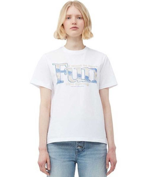 23ss ganni women designer t shirt summer round neck short sleeve versatile letter printing casual fashion trend short sleeve tees, White
23ss ganni women designer t shirt summer round neck short sleeve versatile letter printing casual fashion trend short sleeve tees, White