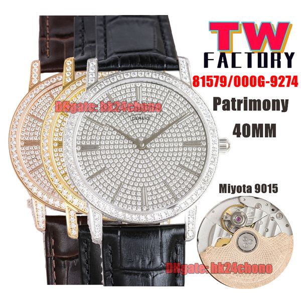 tw factory watches twf patrimony 40mm 81579/000g-9274 miyota 9015 autoamtic mens watch gypsophila pave diamonds dial leather strap gents wri, Slivery;brown
tw factory watches twf patrimony 40mm 81579/000g-9274 miyota 9015 autoamtic mens watch gypsophila pave diamonds dial leather strap gents wri, Slivery;brown