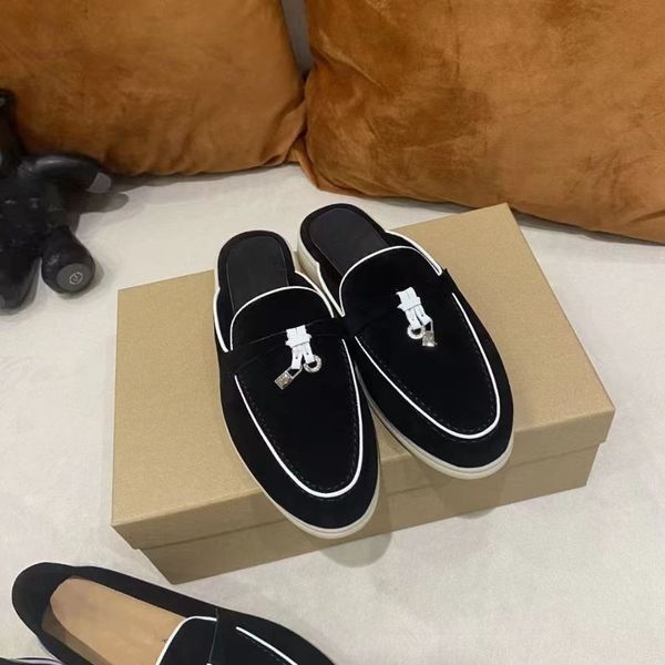 luxury for womens men's lor&pian casual walk slippers classic sandals loafers shoes flat slides slipper designers high elastic beef ten, Black
luxury for womens men's lor&pian casual walk slippers classic sandals loafers shoes flat slides slipper designers high elastic beef ten, Black
