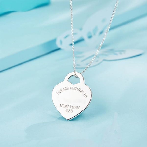 tiff new style not stainless steel fashion t necklace jewelry heart-shaped pendant love necklaces for women's party wedding gifts retur, Silver
tiff new style not stainless steel fashion t necklace jewelry heart-shaped pendant love necklaces for women's party wedding gifts retur, Silver