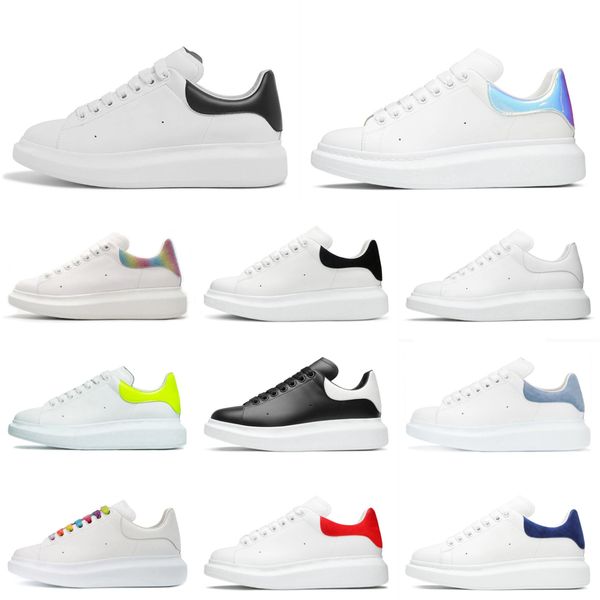Image of Designer Leather Increased Casual Shoes Oversized Espadrilles Fashion Platform Mens Womens Luxury Velvet Suede Mcqueens White Lace Up Alexander Mc Queen Sneakers
