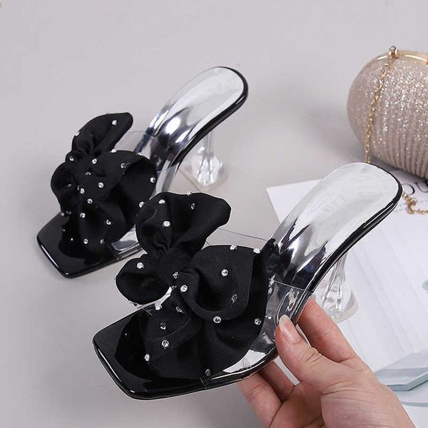 new slippers new fashion crystal bow high heels slippers shoes woman pvc transparent sandals women slides open toe pumps blue black 230406
new slippers new fashion crystal bow high heels slippers shoes woman pvc transparent sandals women slides open toe pumps blue black 230406