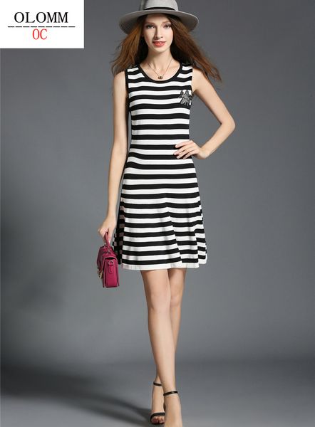 casual dresses olomm summer clothing women's dress simple stripe knitted tank round neck short skirt hr1697 230408, Black;gray
casual dresses olomm summer clothing women's dress simple stripe knitted tank round neck short skirt hr1697 230408, Black;gray