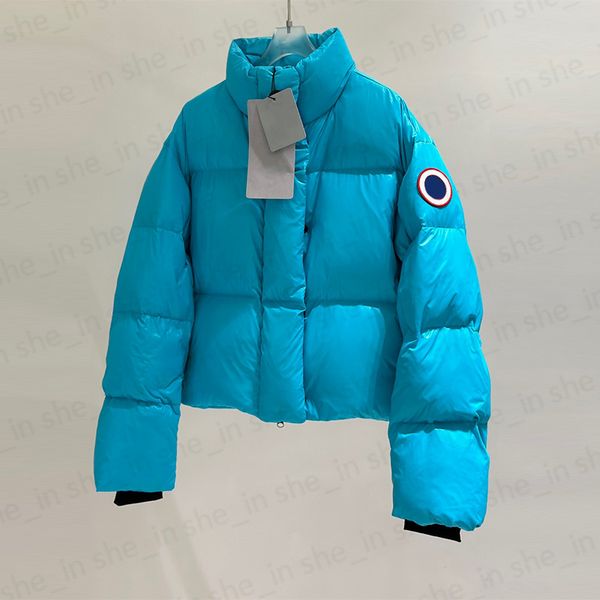 

Puffer Coat Womens Short Parka Coats Winter Woman Fashion Puff Jackets Classic Letters Down Jacket Warm Windbreaker Outerwear Tops XS, White