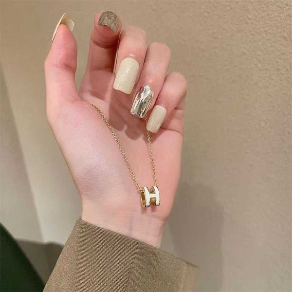 pendant s strands strings female h letter fashion trend japanese and korean cool light luxury small group necklace elegant style, Silver
pendant s strands strings female h letter fashion trend japanese and korean cool light luxury small group necklace elegant style, Silver