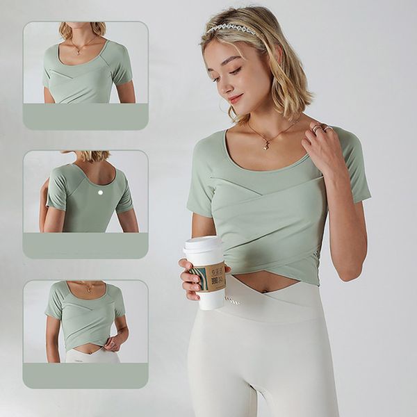 Women' Yoga Sports Short Sleeve Tee Crop Top with Pads T-shirt Crew Neck Cross Fitness Sportwear Solid Color Gym Wear T979, Pink
Women' Yoga Sports Short Sleeve Tee Crop Top with Pads T-shirt Crew Neck Cross Fitness Sportwear Solid Color Gym Wear T979, Pink
