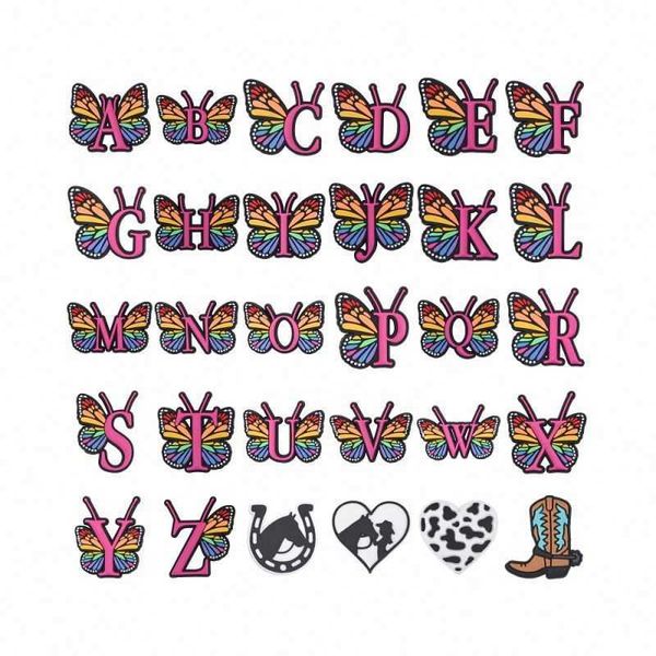 2023 mexican butterfly letters custom rubber shoe buckles and accessories croc charm designer charms for diy croc new years gift, White;pink
2023 mexican butterfly letters custom rubber shoe buckles and accessories croc charm designer charms for diy croc new years gift, White;pink