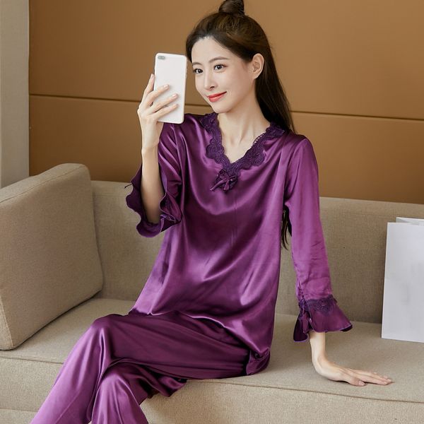 women's sleepwear luxury women's silk pajamas summer v-neck printed home set dyed pajama set women's pajamas strapless pajama, Black;red
women's sleepwear luxury women's silk pajamas summer v-neck printed home set dyed pajama set women's pajamas strapless pajama, Black;red