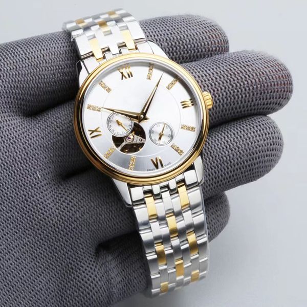 men's watch leisure fully automatic mechanical precision steel body strap pearl movement sapphire mirror face luxury watcht, Slivery;golden
men's watch leisure fully automatic mechanical precision steel body strap pearl movement sapphire mirror face luxury watcht, Slivery;golden