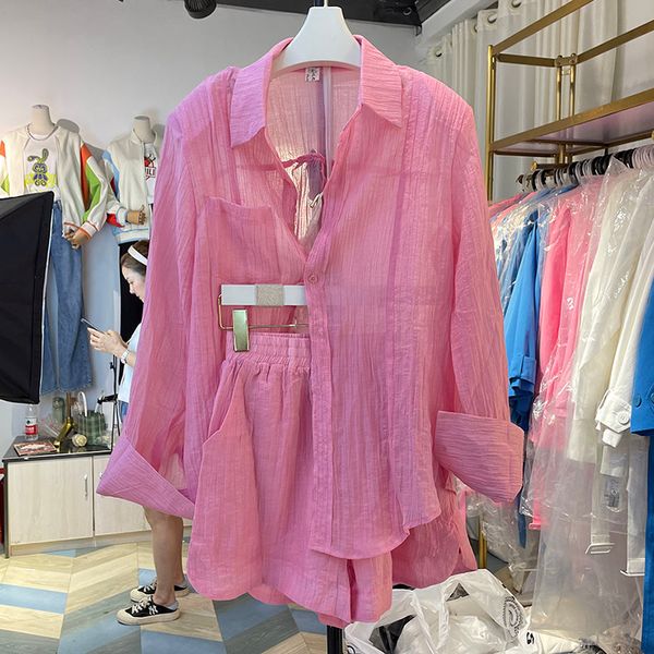 women s tracksuits loose thin spring summer shirts suit shorts set women long sleeve button blouse elastic waist pocket pant two piece casau, Gray
women s tracksuits loose thin spring summer shirts suit shorts set women long sleeve button blouse elastic waist pocket pant two piece casau, Gray