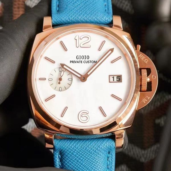 42mm high quailty womens mechanical automatic watch rose gold blue red leather luminous due101, Slivery;brown
42mm high quailty womens mechanical automatic watch rose gold blue red leather luminous due101, Slivery;brown