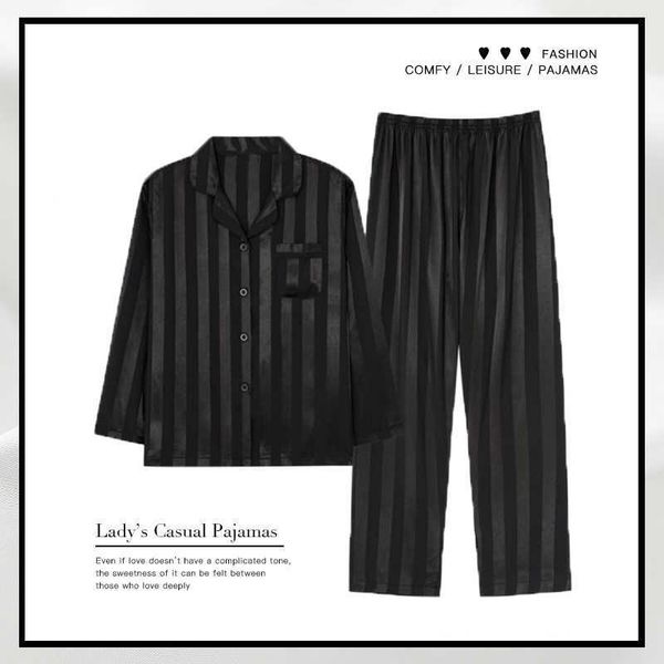women's sleep lounge women's striped pajamas two piece set summer party suit satin nightwear casual wear silk cardigan long sleeve
women's sleep lounge women's striped pajamas two piece set summer party suit satin nightwear casual wear silk cardigan long sleeve