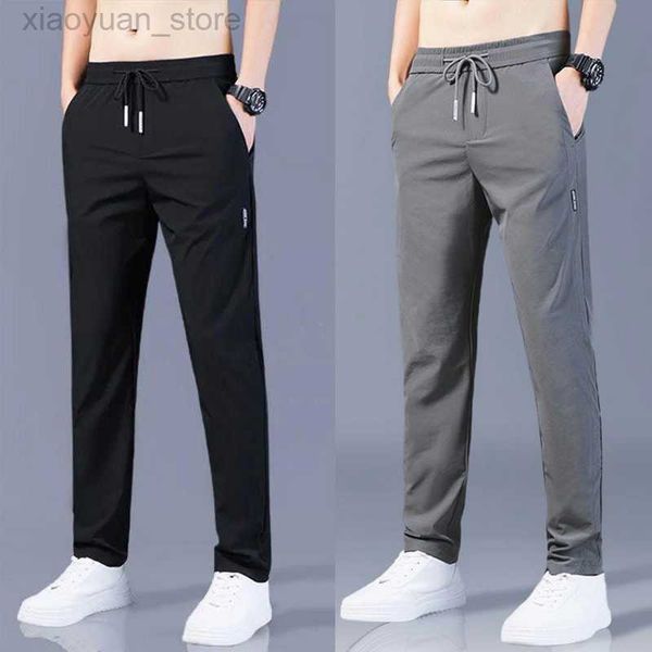 men's pants men's ice silk trousers solid mid-waist loose breathable straight-leg casual pants 2023 thin quick-drying sports pants, Black
men's pants men's ice silk trousers solid mid-waist loose breathable straight-leg casual pants 2023 thin quick-drying sports pants, Black