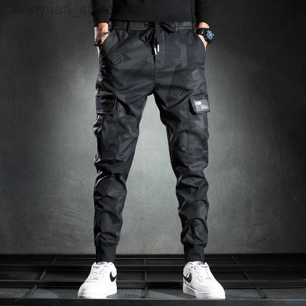 men's pants sweatpants men camouflage elasticity military cargo pants drawstring multi pockets bottoms casual jogger trousers m230408, Black
men's pants sweatpants men camouflage elasticity military cargo pants drawstring multi pockets bottoms casual jogger trousers m230408, Black