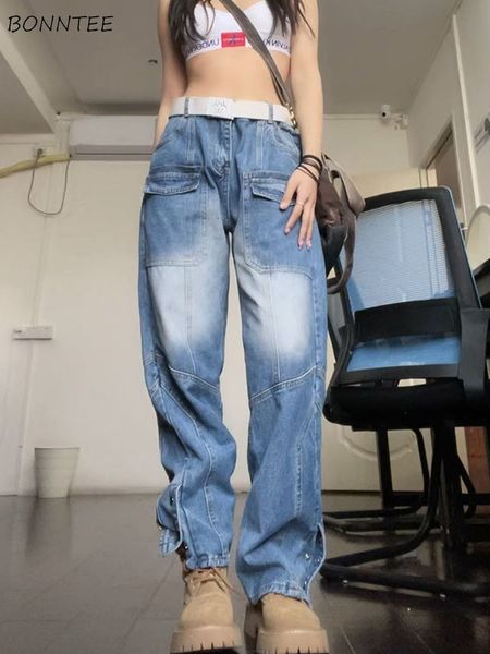 women's jeans american style retro long straight jeans women's fashion bleached full match bf ulzzang loose and simple street clot, Blue
women's jeans american style retro long straight jeans women's fashion bleached full match bf ulzzang loose and simple street clot, Blue