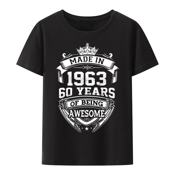 men's t-shirts made in 1963 60years of being awesome y2k t-shirts birthday gift leisure graphic tshirts short sleeve casual street fash, White;black
men's t-shirts made in 1963 60years of being awesome y2k t-shirts birthday gift leisure graphic tshirts short sleeve casual street fash, White;black