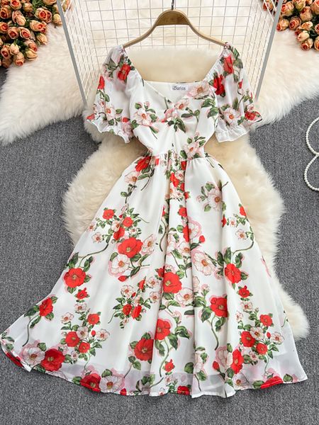 casual dresses summer women's flower chiffon dress women's elegant v-neck short sleeve high waist a-line beach vestido casual part, Black;gray
casual dresses summer women's flower chiffon dress women's elegant v-neck short sleeve high waist a-line beach vestido casual part, Black;gray