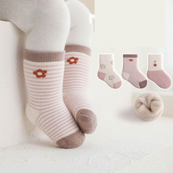 kids socks 3 pairs/set of warm winter children's socks cute and soft autumn socks born baby girls' socks baby boys' socks 230, Pink;yellow
kids socks 3 pairs/set of warm winter children's socks cute and soft autumn socks born baby girls' socks baby boys' socks 230, Pink;yellow