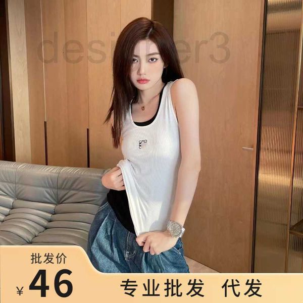women's tanks & camis designer versatile girl 23 summer echo logo embroidery elastic fine rib knit tank xp2m, White
women's tanks & camis designer versatile girl 23 summer echo logo embroidery elastic fine rib knit tank xp2m, White