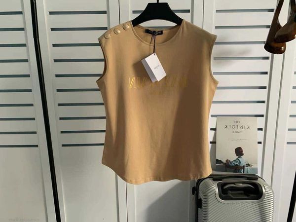 designer luxury coats spring and summer new bal sleeveless shoulder gold button vest arc hem tshirt women classic letter printutyx x9pd, Black;white
designer luxury coats spring and summer new bal sleeveless shoulder gold button vest arc hem tshirt women classic letter printutyx x9pd, Black;white