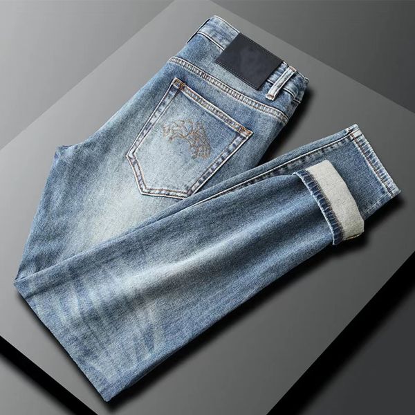 designer men's jeans dress pants luxury convertible lazy folding patch motorcycle elements paired with nostalgic color washed stretch s, Blue
designer men's jeans dress pants luxury convertible lazy folding patch motorcycle elements paired with nostalgic color washed stretch s, Blue