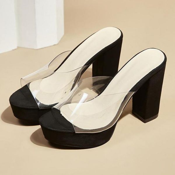 slippers high heels women pvc transparent sandals platform summer open toe pumps ytmtloy indoor house slippers zapato mujer 230407, Black
slippers high heels women pvc transparent sandals platform summer open toe pumps ytmtloy indoor house slippers zapato mujer 230407, Black