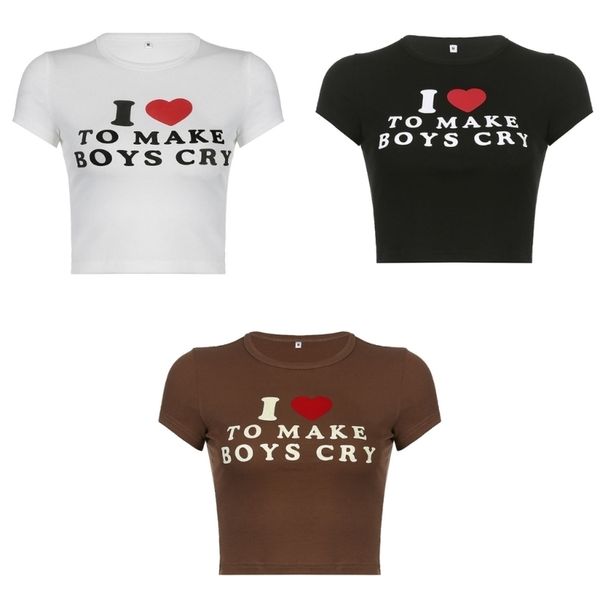 womens tshirt likes to make boys cry with letter tshirts womens punk short sleeved oneck cute graphics pure thin suitable for zippered 2304, White
womens tshirt likes to make boys cry with letter tshirts womens punk short sleeved oneck cute graphics pure thin suitable for zippered 2304, White