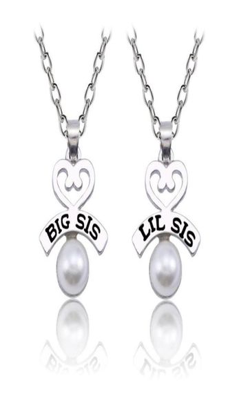 2pcsset love heart necklace fashion big sis lil sis pearl pendant family necklaces for women bbf gifts4606837, Silver
2pcsset love heart necklace fashion big sis lil sis pearl pendant family necklaces for women bbf gifts4606837, Silver