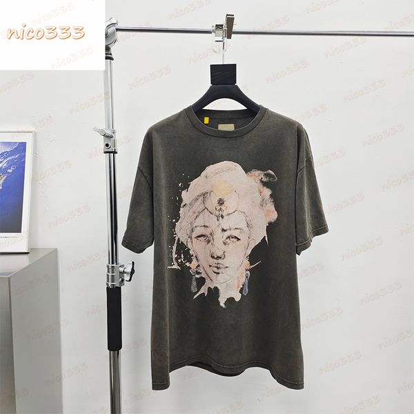 23ss new t shirt retro idol print letters old washed loose and versatile street men and women short sleeve, White;black
23ss new t shirt retro idol print letters old washed loose and versatile street men and women short sleeve, White;black