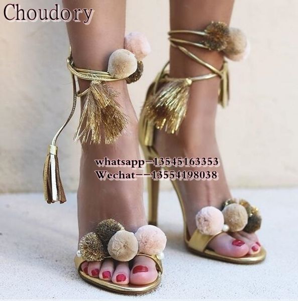 sandals selling women multi color pom sandals thin high heel fringe lace up cover open toe fashion party footwear 230407, Black
sandals selling women multi color pom sandals thin high heel fringe lace up cover open toe fashion party footwear 230407, Black