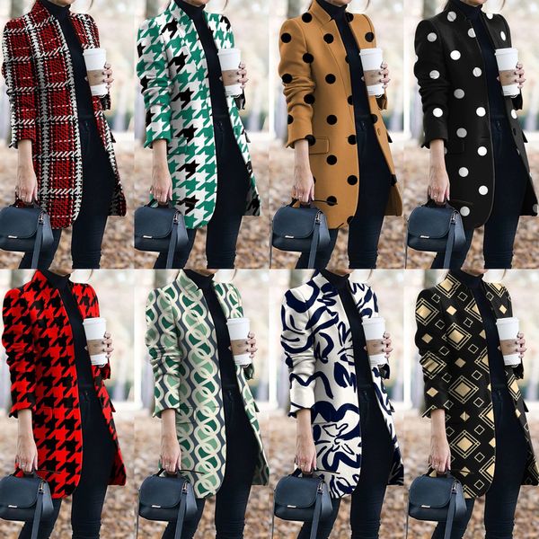 women s suits blazers stand collar printed jacket for women 2023 casual female cropped blazer 230407, White;black
women s suits blazers stand collar printed jacket for women 2023 casual female cropped blazer 230407, White;black