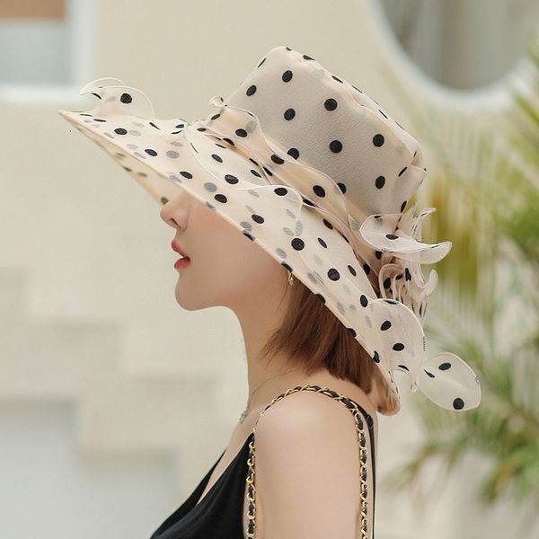 wide brim hats bucket elegant temperament for women dot chiffon organza breathable beach summer big eaves sunshade fisherman hat 230407, Blue;gray
wide brim hats bucket elegant temperament for women dot chiffon organza breathable beach summer big eaves sunshade fisherman hat 230407, Blue;gray