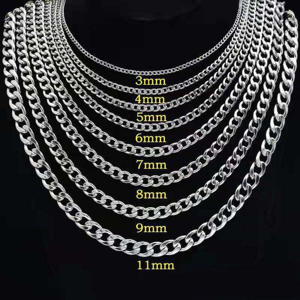 stainless steel cuban chain necklace for men women hip hop silver thick chain necklaces curb link chain necklace trend jewelry 3mm 5mm 7mm 9
stainless steel cuban chain necklace for men women hip hop silver thick chain necklaces curb link chain necklace trend jewelry 3mm 5mm 7mm 9