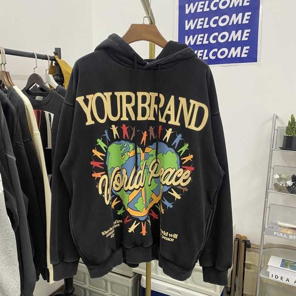 autumn and winter 2022 new line h in h love earth letter print men's women's loose hip hop casual hooded sweater fashion, Black
autumn and winter 2022 new line h in h love earth letter print men's women's loose hip hop casual hooded sweater fashion, Black