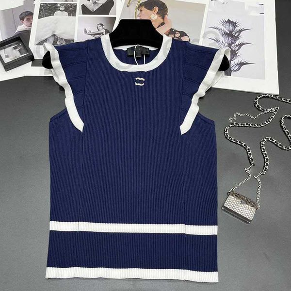 women's knits & tees designer summer new round neck chic contrast color lotus lace sleeveless slim knit women's vest vv7m, White
women's knits & tees designer summer new round neck chic contrast color lotus lace sleeveless slim knit women's vest vv7m, White