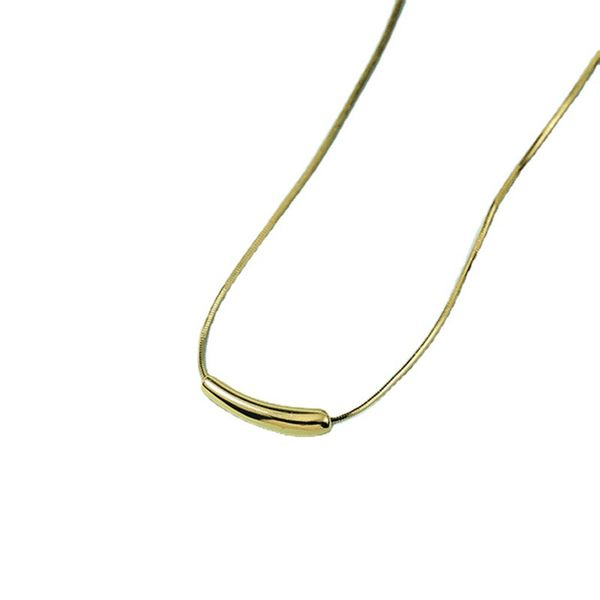 necklace small eggplant bent tube necklace girls simple clavicle chain snake bone chain valentine's day gift, Silver
necklace small eggplant bent tube necklace girls simple clavicle chain snake bone chain valentine's day gift, Silver