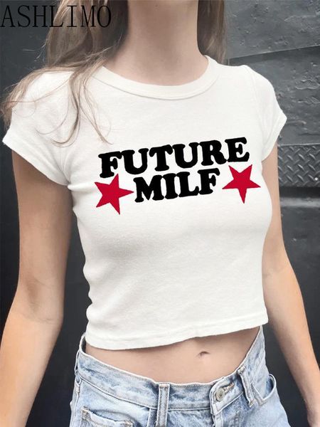womens tshirt crop t shirts future milf star fashion women crop harajuku streetwear outfits summer party femme y2k womens clothes 230407, White
womens tshirt crop t shirts future milf star fashion women crop harajuku streetwear outfits summer party femme y2k womens clothes 230407, White