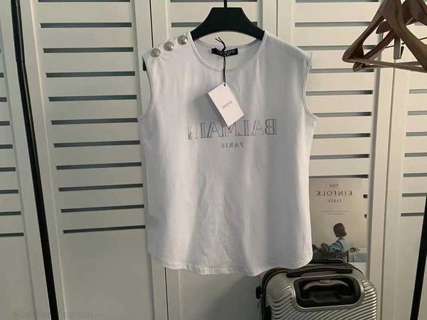 designer luxury coats spring and summer new bal sleeveless shoulder gold button vest arc hem tshirt women classic letter printmjbe uh9j, Black;white
designer luxury coats spring and summer new bal sleeveless shoulder gold button vest arc hem tshirt women classic letter printmjbe uh9j, Black;white