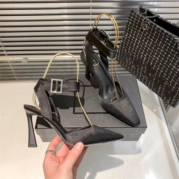 work shoes stiletto heel dress shoes women's shoes luxury designer leather metal buckle sandals buckle strap 10cm high heel party shoes, Black
work shoes stiletto heel dress shoes women's shoes luxury designer leather metal buckle sandals buckle strap 10cm high heel party shoes, Black