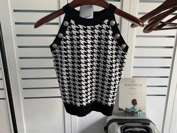 designer luxury coats ss balman spring new jacquard thousand bird lattice slim fit vest suspender women's tshirt ins 86q7, Black;white
designer luxury coats ss balman spring new jacquard thousand bird lattice slim fit vest suspender women's tshirt ins 86q7, Black;white