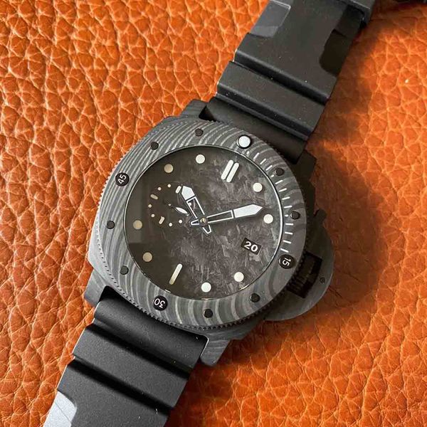 mens mechanical watch automatic carbon fiber black rubber101, Slivery;brown
mens mechanical watch automatic carbon fiber black rubber101, Slivery;brown