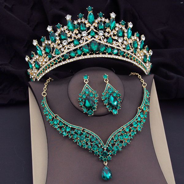 other jewelry sets green crystal crown wedding necklace earring luxury bridal for women prom tiaras bride dubai 230407, Silver
other jewelry sets green crystal crown wedding necklace earring luxury bridal for women prom tiaras bride dubai 230407, Silver