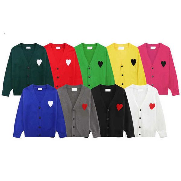 designer fashionable paris men's sweater amis de coeur macaron love jacquard cardigan sweater for men and women sweaters, White;black
designer fashionable paris men's sweater amis de coeur macaron love jacquard cardigan sweater for men and women sweaters, White;black