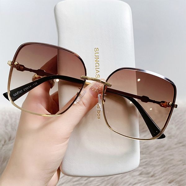 sunglasses frames brown women rimless square fashion glasses vintage big sunshades shades for zonnebril dames de sol feminino 230407, Silver
sunglasses frames brown women rimless square fashion glasses vintage big sunshades shades for zonnebril dames de sol feminino 230407, Silver