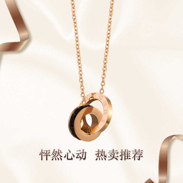 rose gold digital trendy brand double ring roman steel necklace jewelry for female niche design feeling light luxury, Silver
rose gold digital trendy brand double ring roman steel necklace jewelry for female niche design feeling light luxury, Silver