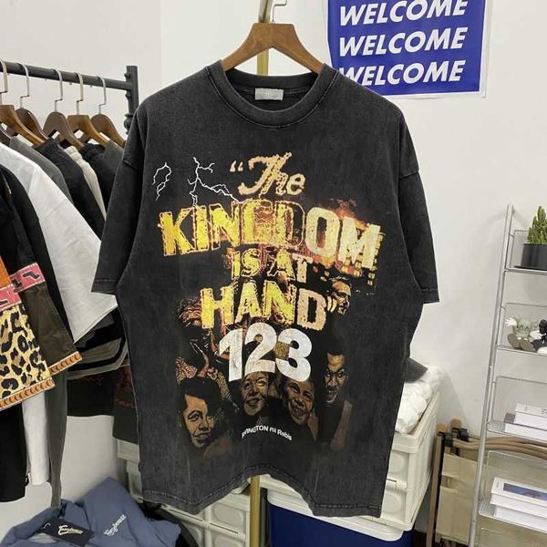 rrr123 small fashion brand character print loose tee washed old vintage short sleeve t-shirt, Black;brown
rrr123 small fashion brand character print loose tee washed old vintage short sleeve t-shirt, Black;brown