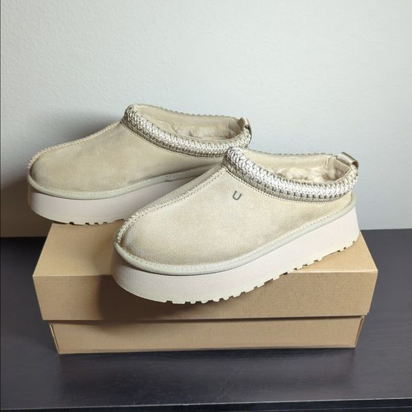 With Box Womens Tazz Slippers Tasman Fur Slides Classic Ultra Mini Platform Boot Mustard Seed Slip-on Les Petites Suede Wool Blend Comfort Winter Designer Booties
With Box Womens Tazz Slippers Tasman Fur Slides Classic Ultra Mini Platform Boot Mustard Seed Slip-on Les Petites Suede Wool Blend Comfort Winter Designer Booties