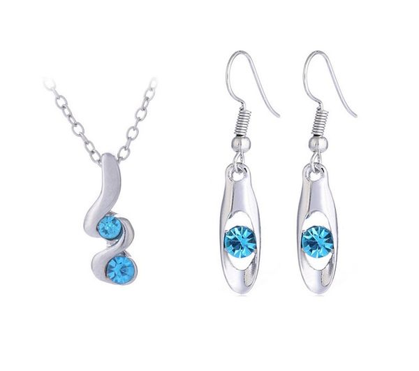 12 sets/lot sprouting design pendant necklace ear studs inlaid rhinestone crystal twinkle adjeustable length american style women plating wh, Silver
12 sets/lot sprouting design pendant necklace ear studs inlaid rhinestone crystal twinkle adjeustable length american style women plating wh, Silver