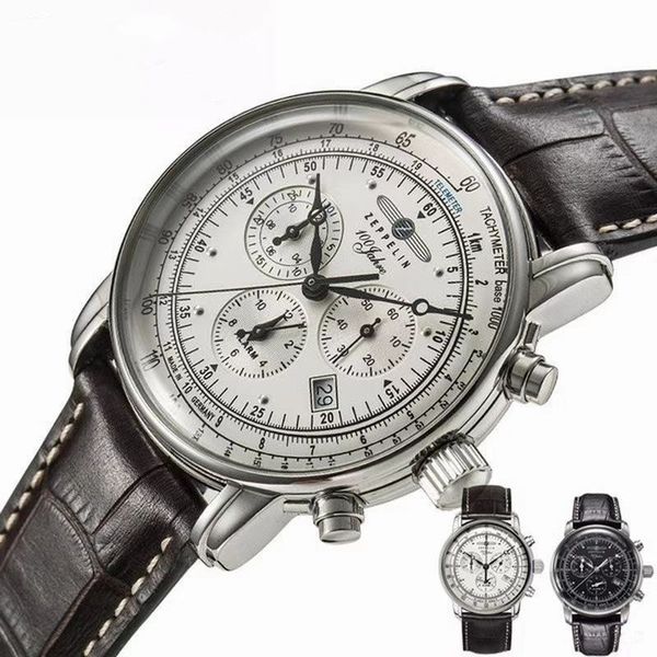 wristwatches zeppelin watch waterproof genuine leather business casual quartz men s three eyes multifunctional chronograph 230407, Slivery;brown
wristwatches zeppelin watch waterproof genuine leather business casual quartz men s three eyes multifunctional chronograph 230407, Slivery;brown